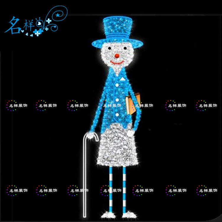 名样美陈圣诞节用品圣诞平面雪人商场美陈户外LED灯光广场灯画