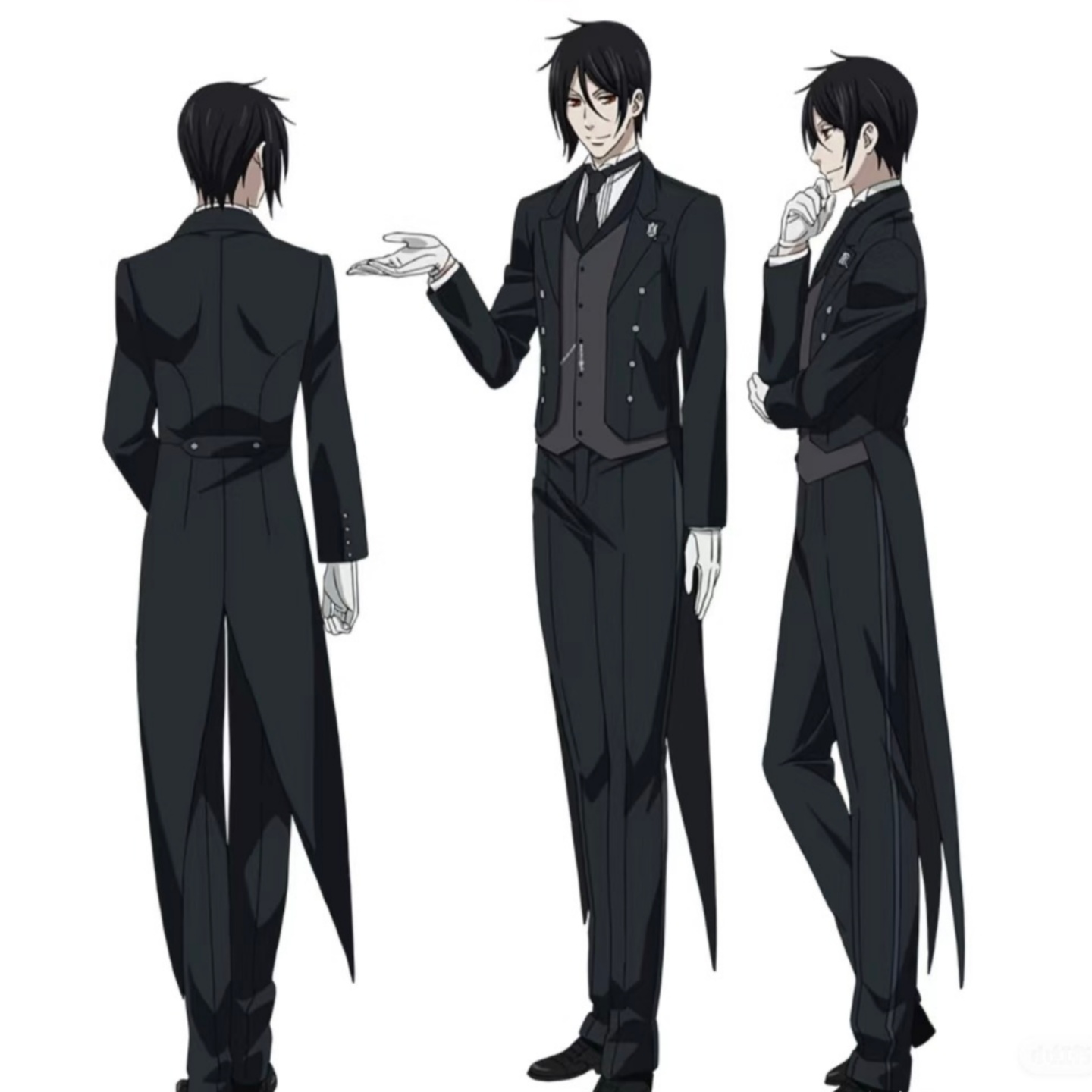 桃花源黑执事服夏尔黑管家塞巴斯蒂安COS燕尾服cosplay二次元定做