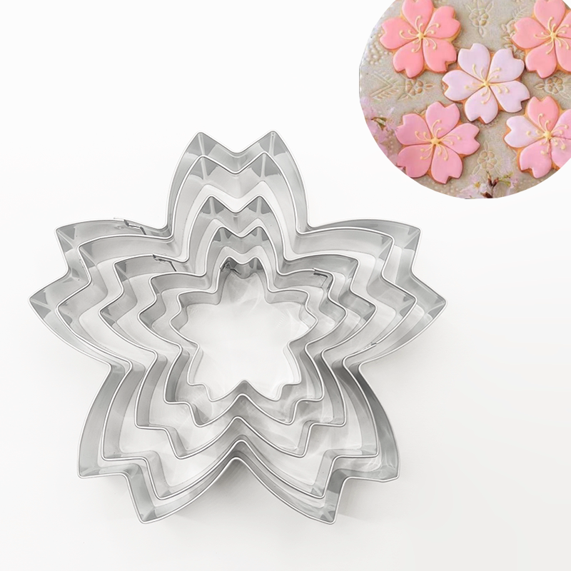 樱花饼干模具浪漫花朵压花模具翻糖饭团曲奇工具蛋糕烘焙装饰压花