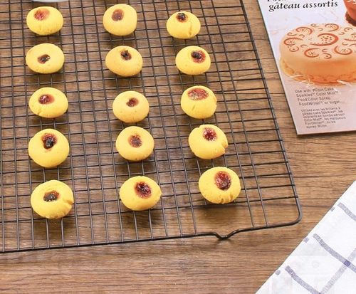 烘焙工具不粘冷凉架 面包冷却架 黑色不沾烤网 蛋糕饼干晾干架