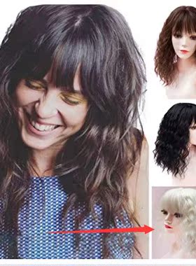 613色号  45cm的 短款 卷 高温丝女士假发