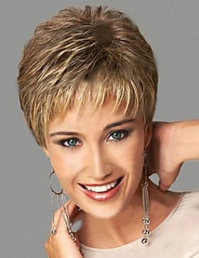 棕黄色 女士 短发 假发