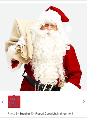 白色圣诞老人假发+胡子