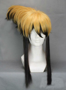滑头鬼之孙 奴良滑瓢 COSPLAY动漫假发 定做 款 刘海全是金黄色