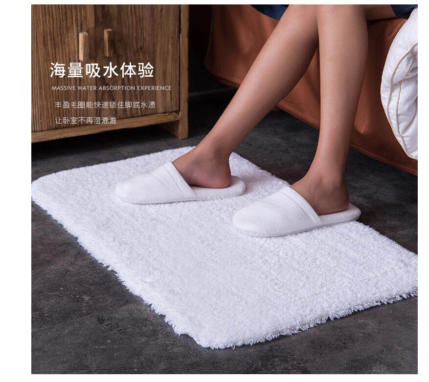 五星级酒店浴室长毛地垫加厚全棉地巾防滑吸水卫生间进门口踩脚垫
