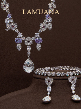 LAMUANA紫罗兰仙子系列奢华复古高级感闪钻礼服项链颈链choker