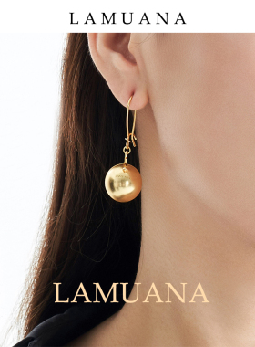 LAMUANA糖心小金球原创设计耳钉耳环圆球高级感气质设计复古56995