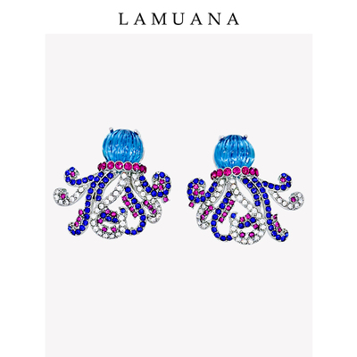 LAMUANA复古女生章鱼耳钉