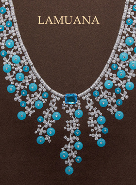 LAMUANA蓝灵藤项链高级奢华复古感极繁重工礼服配饰礼物女12837