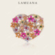LAMUANA心花绽放·琉璃花胸针小众设计高档轻奢心形花朵别针93792