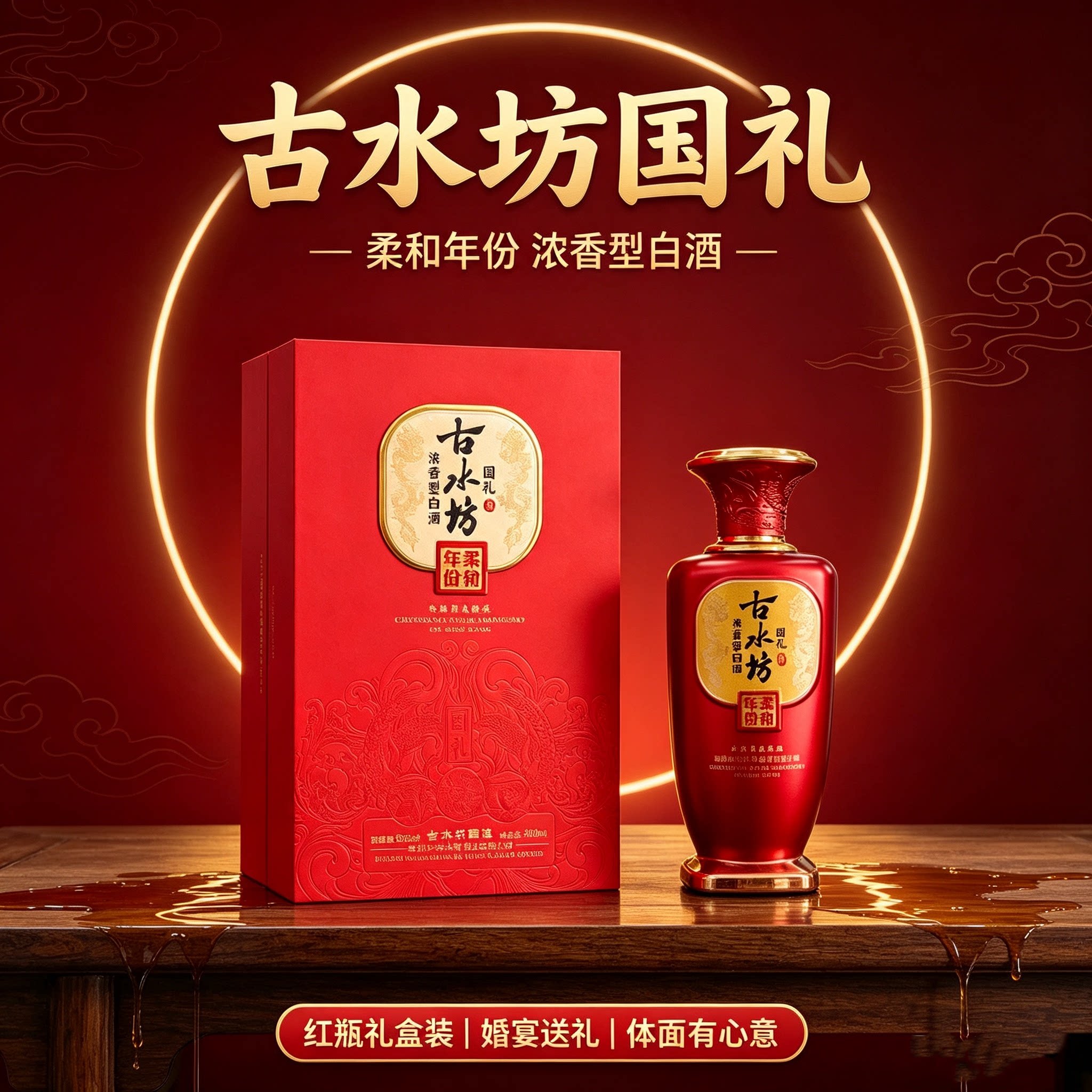 古水坊国礼52度浓香型白酒