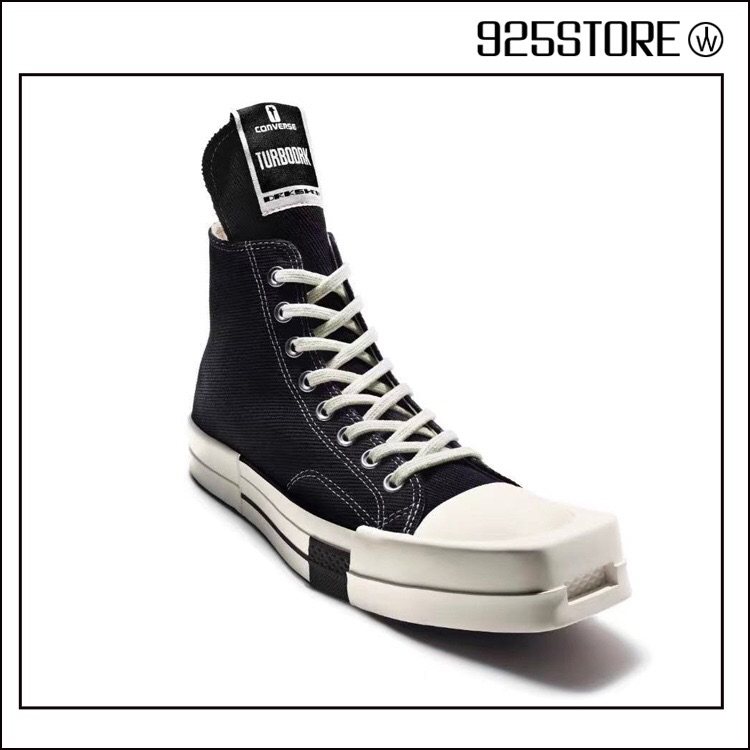 converse rick owens drkshdw turbodrk 1970s 黑白帆布鞋172344c