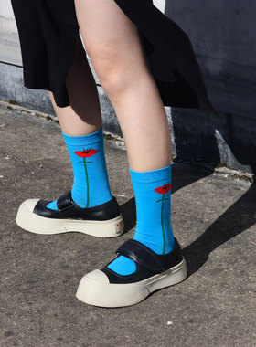 Faint 花花袜子 原创设计 可爱花朵纯棉质感四季全棉针织可爱女袜