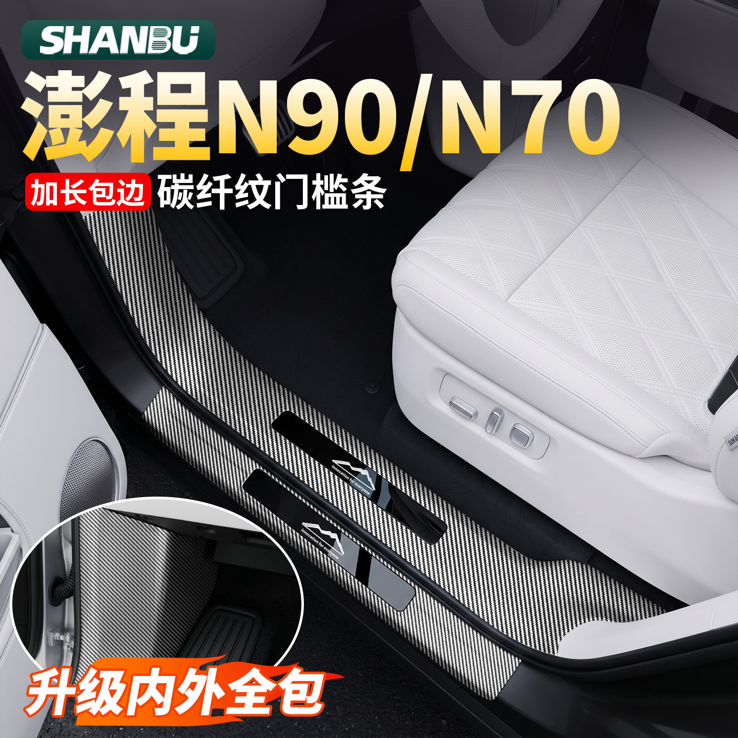 小米澎程N90/N70门槛条踏板碳纤
