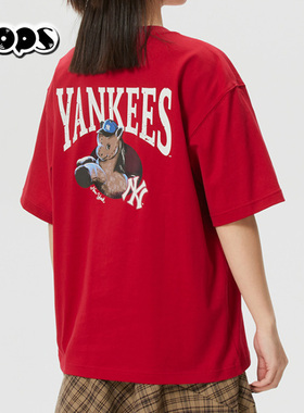 MLB红色短袖男女休闲纯棉防晒T恤26新款马年纪念版短袖3ATSQ0161