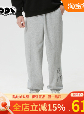 MLB26春新款男女休闲卫裤复古老花大标束脚运动针织长裤3APTM0161