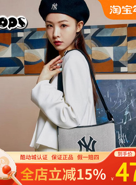 MLB水桶包男女新款斜挎包时尚帆布简约百搭单肩挎包拎包3ABMS072N