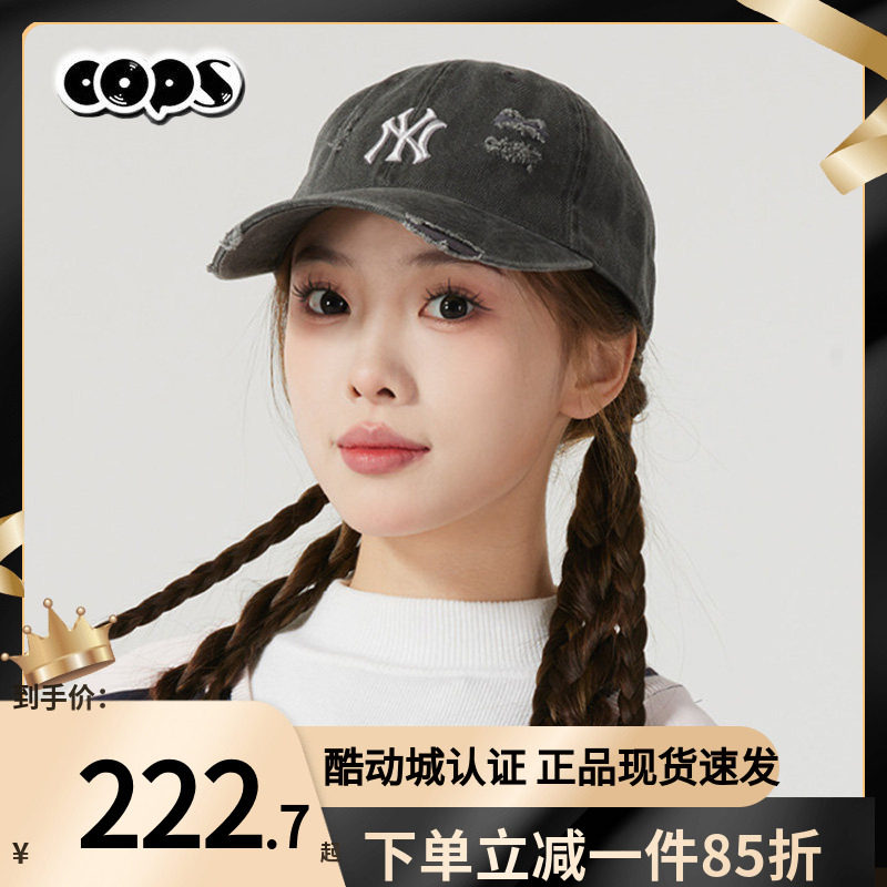 MLB正品帽子2026新款软顶破洞牛仔NY棒球帽男女帽鸭舌帽3ACPVV34N图片