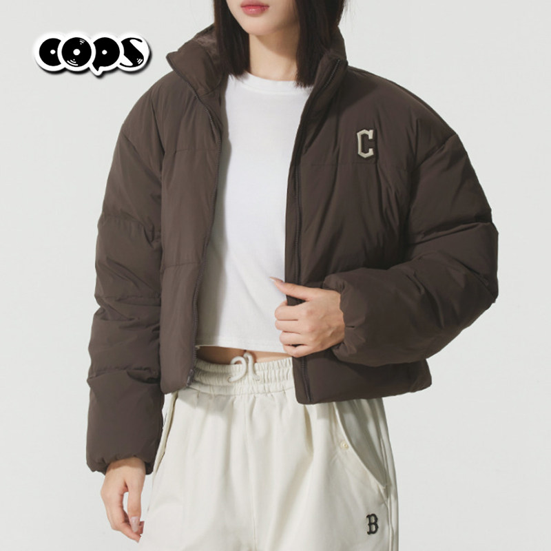 MLB女款情侣时尚休闲运动保暖纯色短款羽绒服25冬季新款3FDJB0456