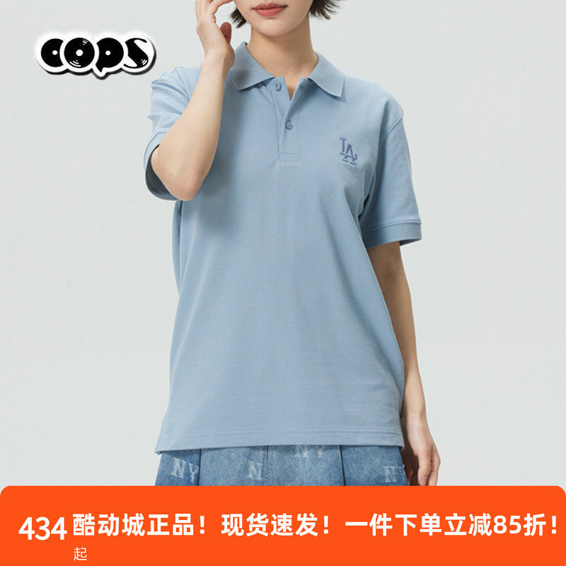 MLB翻领POLO短袖T恤男女透气休闲图片