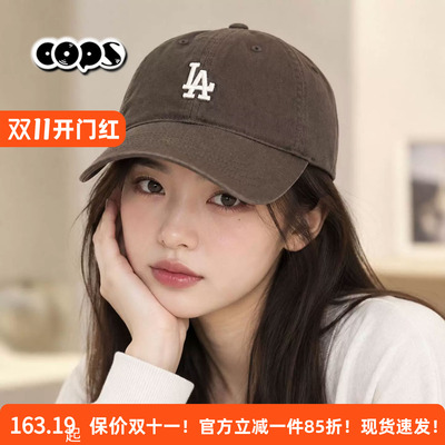 MLB棕色帽子男帽女帽遮阳帽韩版运动帽休闲鸭舌帽棒球帽3ACP7701N