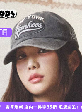 MLB复古风男女同款刺绣LOGO棒球帽弯檐鸭舌帽休闲运动帽3ACPV165N