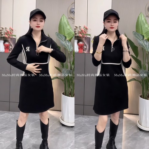 连衣裙冬小个子2525新款