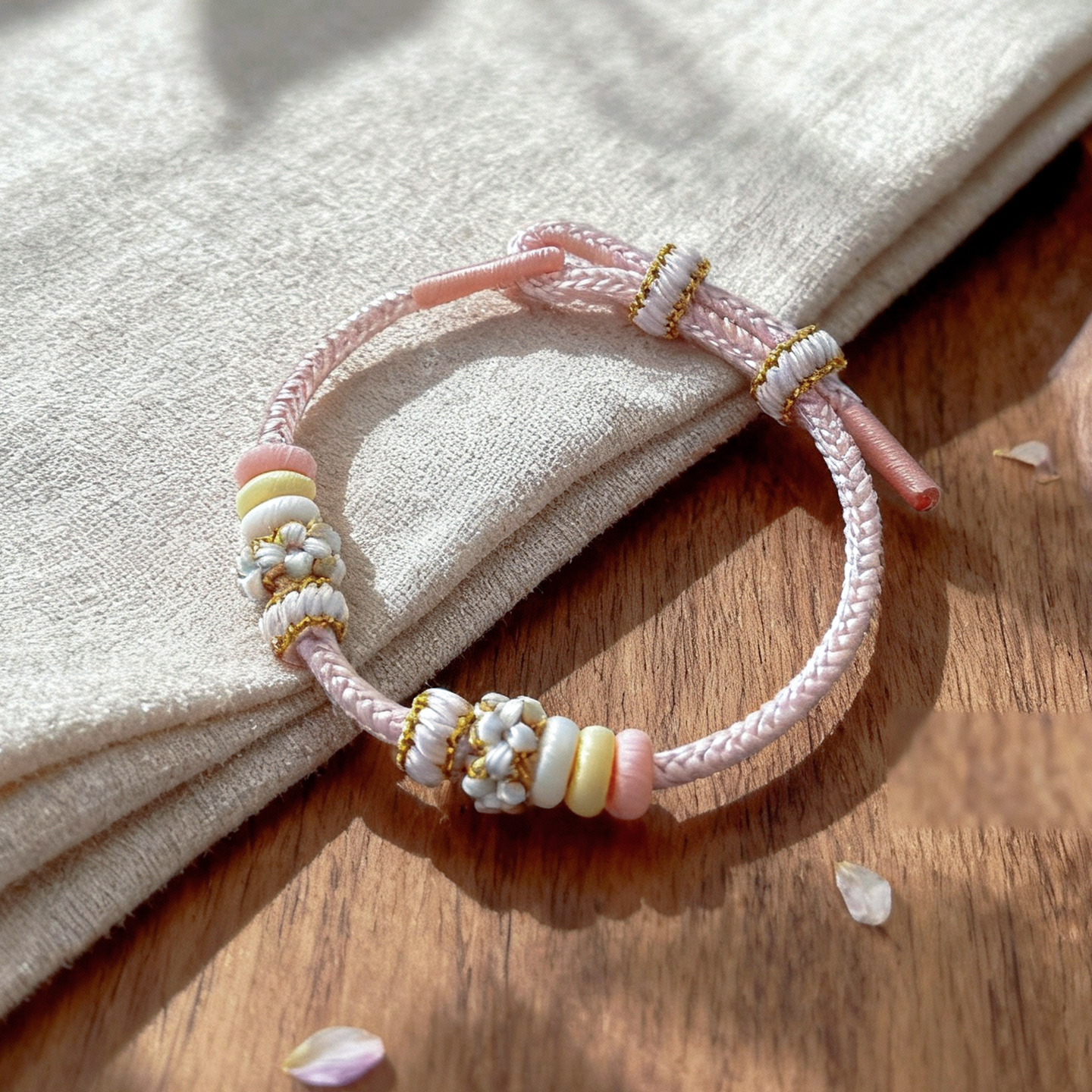 小清手工编织绳可调节手链