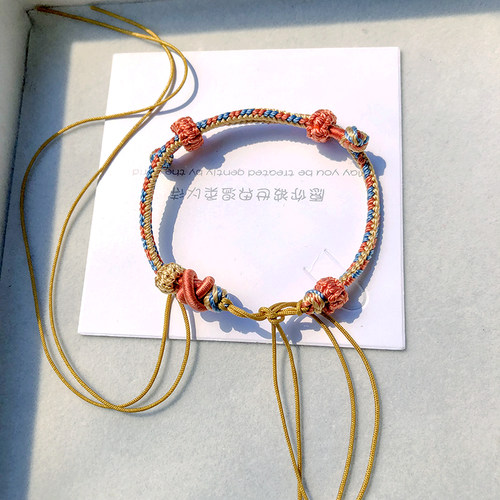 复古中国风可调节半成品编织手绳