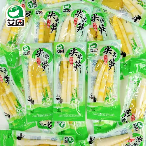 艾园泡椒尖尖笋山椒脆笋酸辣竹笋笋子笋尖新鲜开袋即食零食小包装