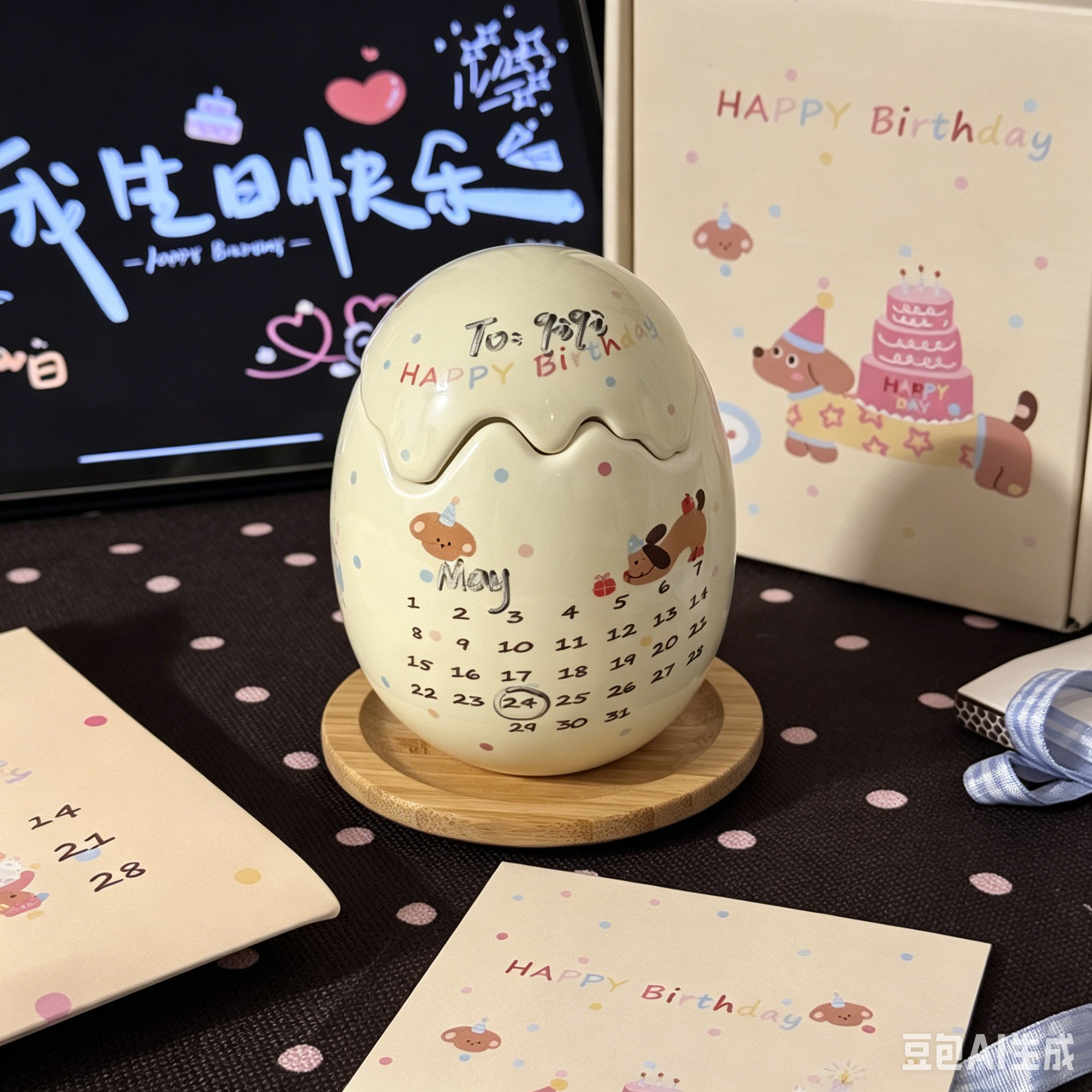 破壳生日蛋香薰男女生朋友闺蜜蜡烛学生毕业实用抽象定制生日礼物