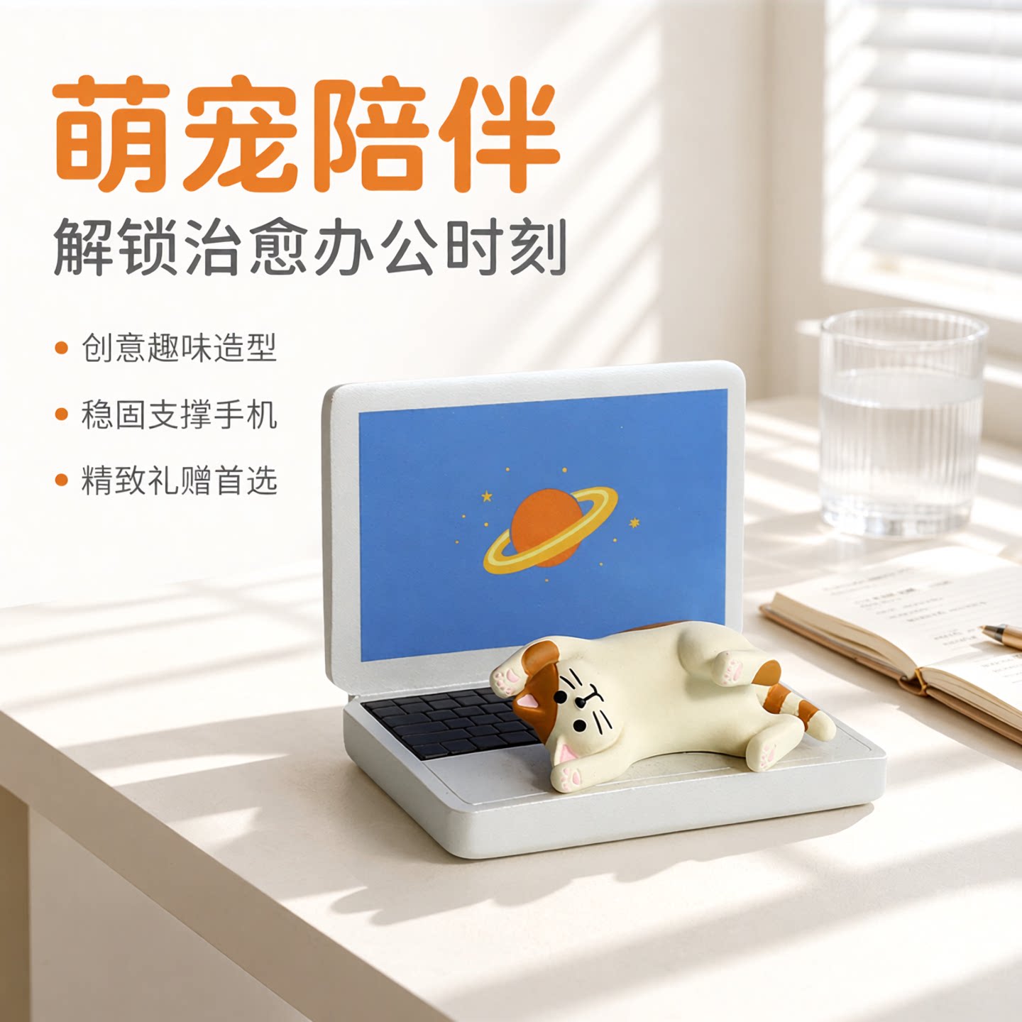 猫咪可爱手机支架万圣节实用节员工男女生日实用精致闺蜜小礼物