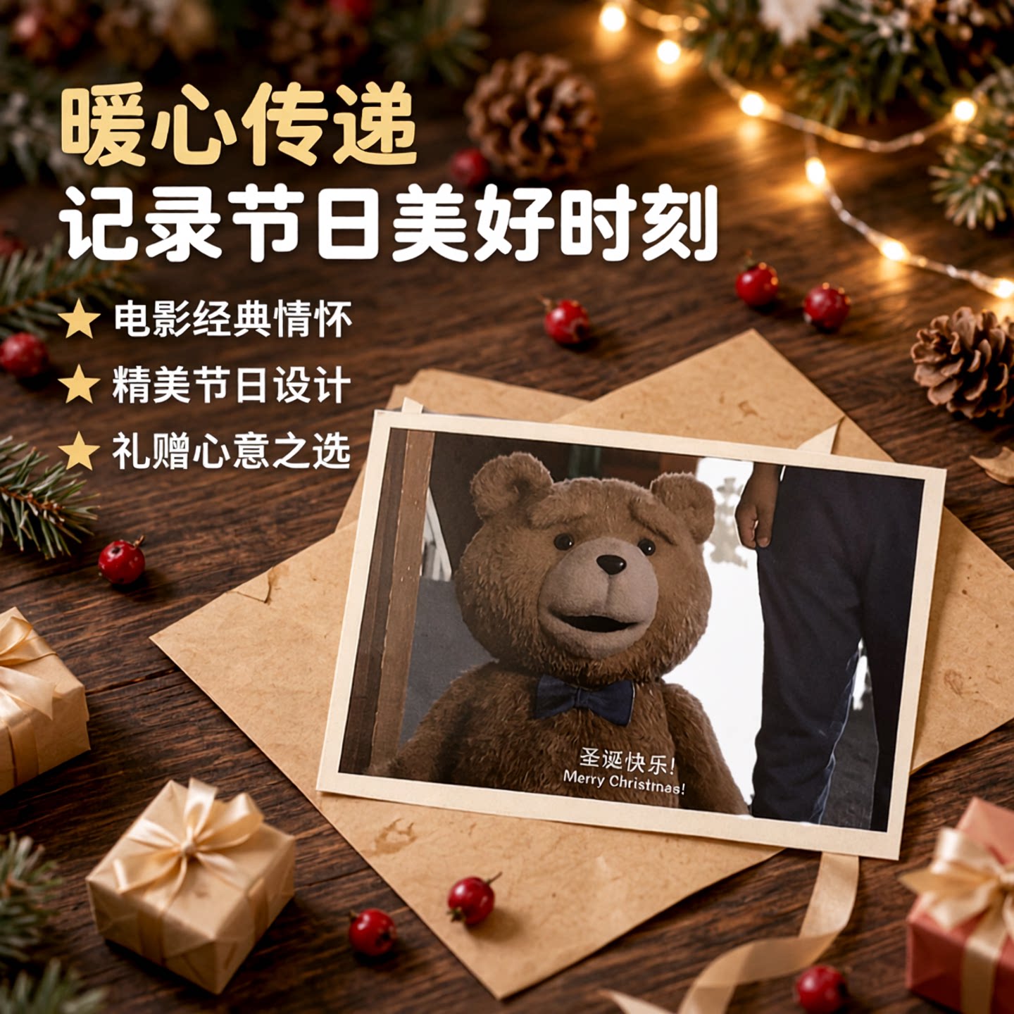 Merry Christmas国庆节快乐|电影贺卡玩具总动员明信片礼物男送女