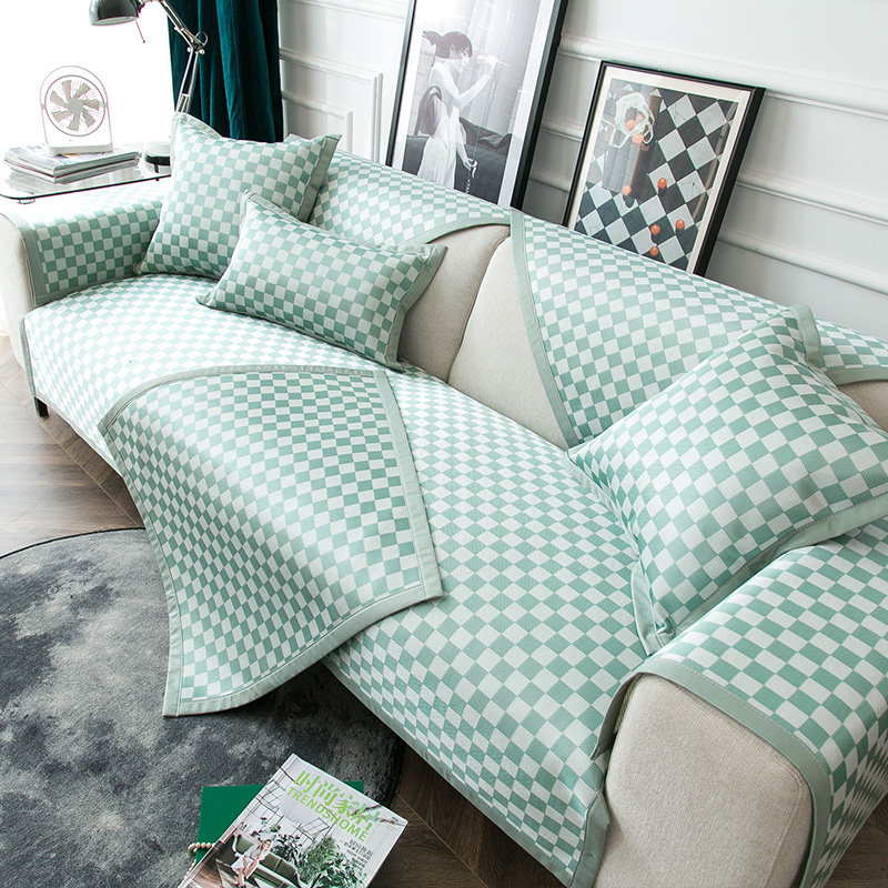 清新复古凉席沙发垫夏季夏天款冰丝藤席坐垫防滑座垫可水洗套罩巾,居家布艺,沙发垫,淘宝优惠券,粉丝福利购,淘宝优惠卷