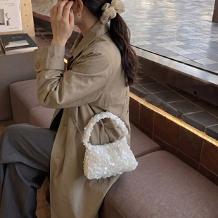 亮片链条包女2026新款时尚单肩斜挎包小方包感手提包