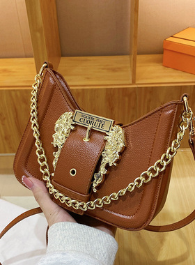 2026新款巴洛克风欧美复古金属配饰手提单肩包小方包包斜挎女包潮