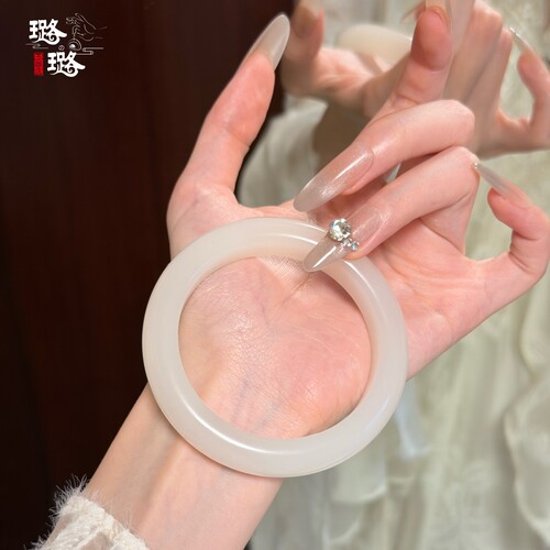 手镯540～573【璐璐的玉器店】和田玉糖粉藕粉镯野牛沟鸭蛋青