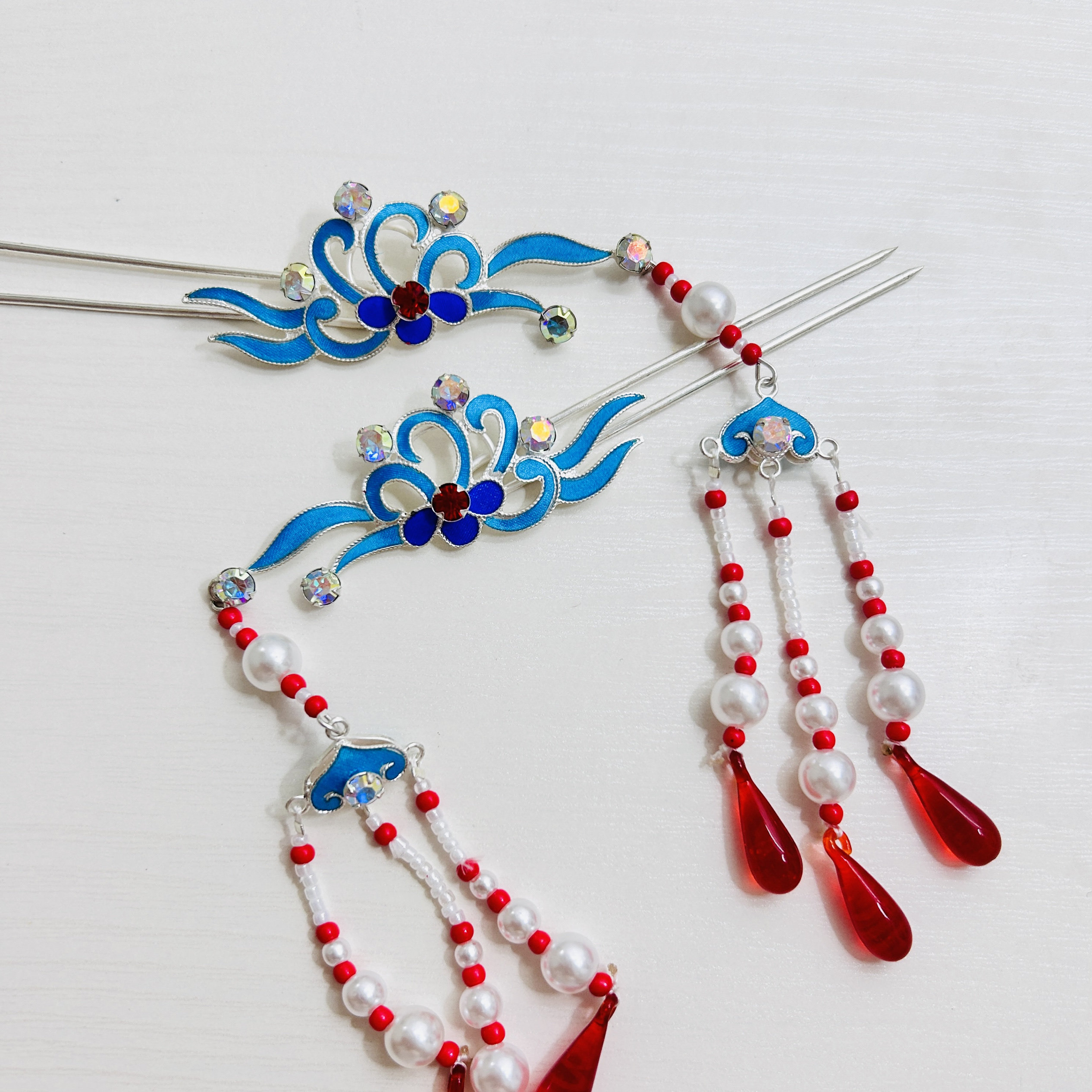 戏曲越剧京剧黄梅戏古装包头戏剧头饰青衣改良点绸草花挑百搭小姐