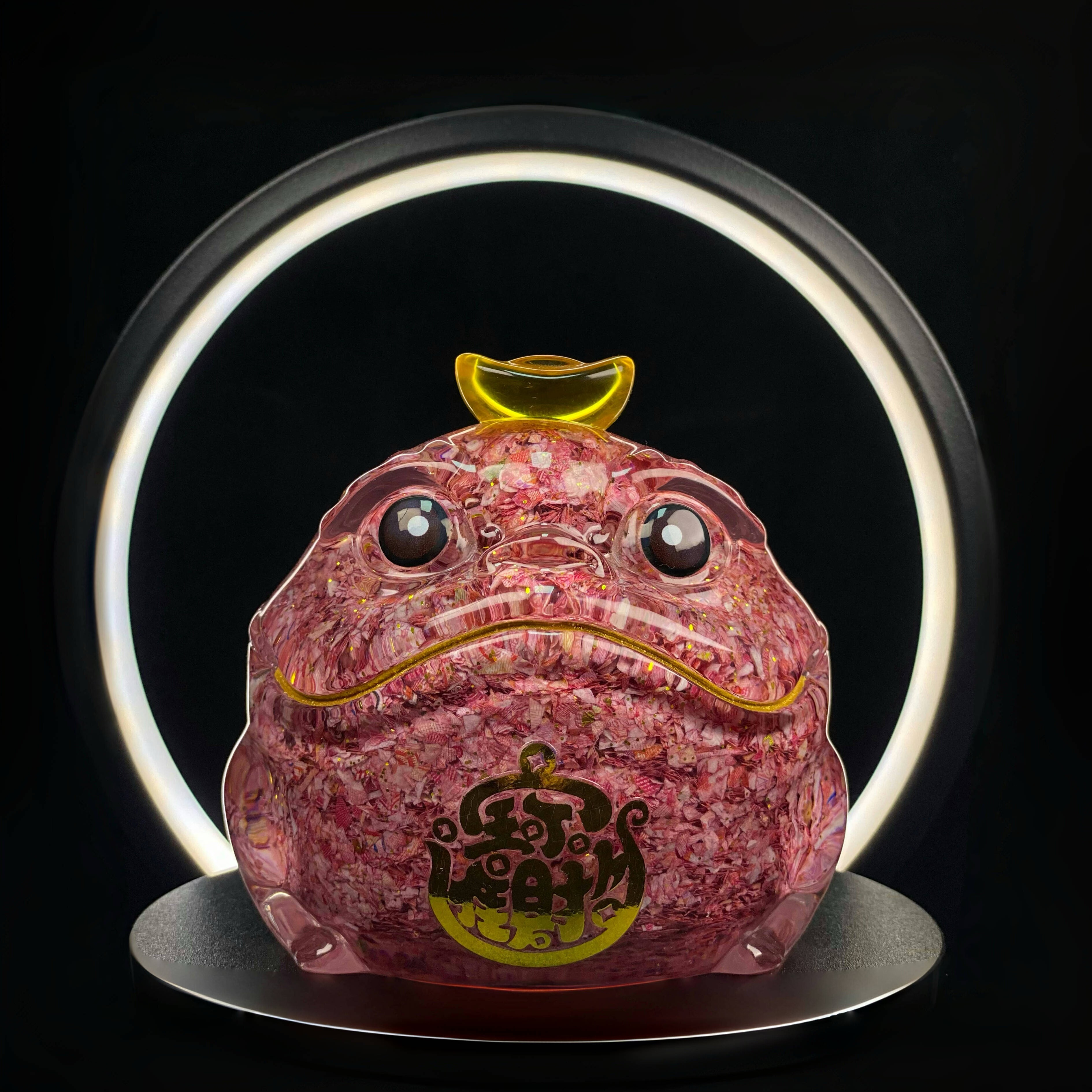 碎钞金蟾摆件办公室开业招财礼品生日乔迁钞艺文创抖音同款含礼盒