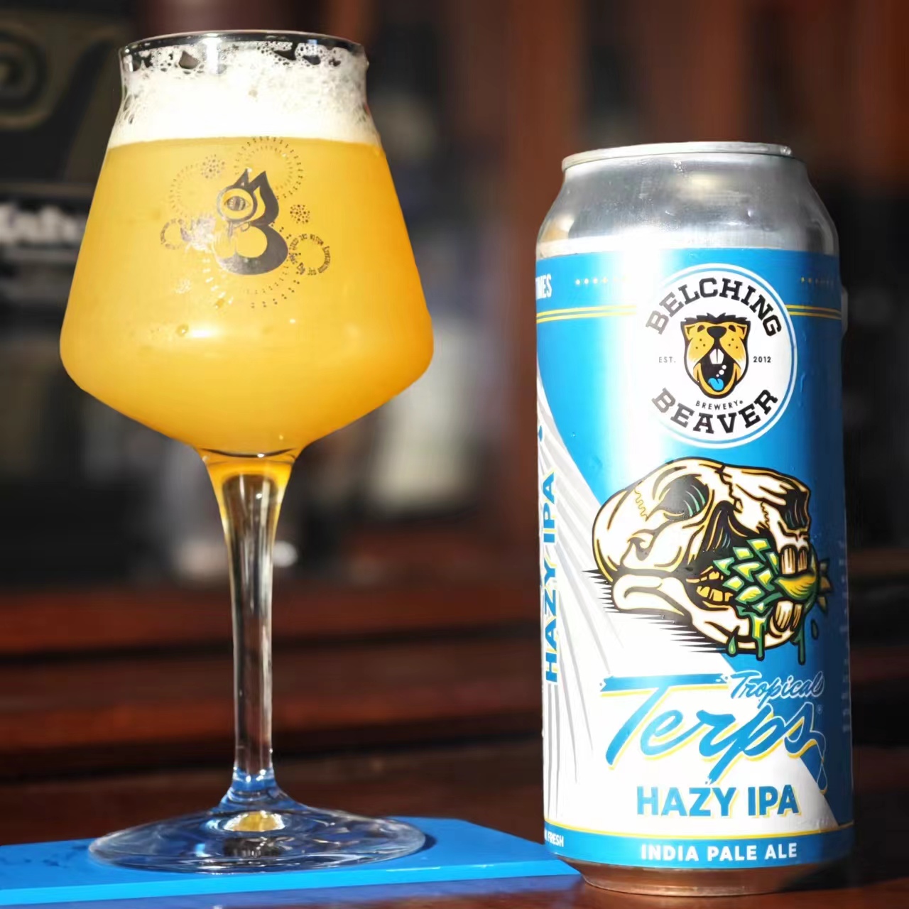 打嗝海狸热带味道浑浊IPA啤酒