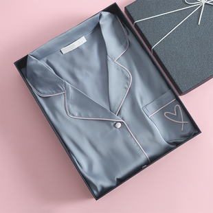 礼盒装 丝绸情侣家居服送老公 生日礼物睡衣春秋女士冰丝2025年新款