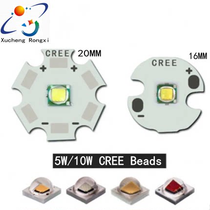 cree xml t6强光手电筒10W Cree灯珠5050贴片白led灯珠5W灯珠高亮