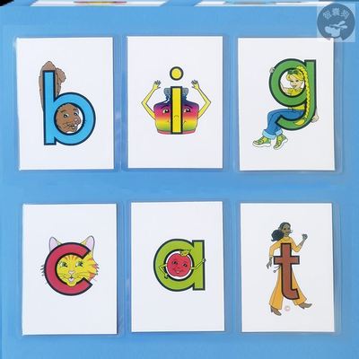 letterland自然拼读英语26字母卡片幼儿童师拼读游戏趣味教学具