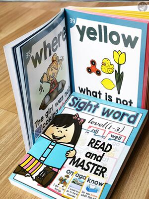 高频词220sightwords英语单词视觉句子卡片小学幼儿趣味练习教具