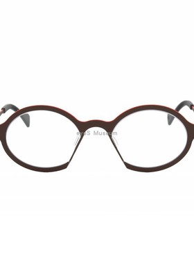 Theo比利时国宝级手工纯钛眼镜架3/4框个性近视金属框设计师 清崎