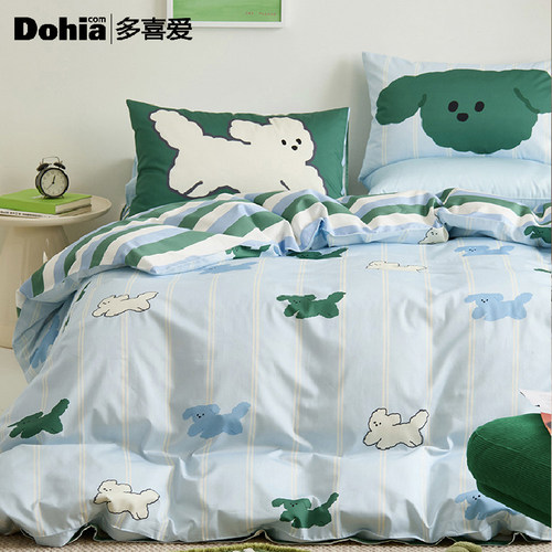 多喜爱全棉卡通四件套纯棉儿童