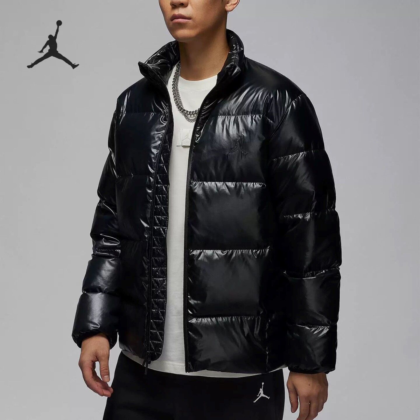 耐克Nike Jordan男子防风保暖休闲立领羽绒服外套 FV7272-010