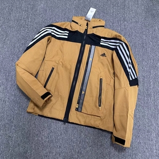 Adidas阿迪达斯男子秋冬运动休闲防风保暖连帽夹克外套 HE9910