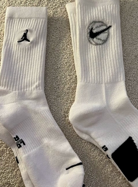 耐克袜长筒袜JORDAN速干跑步健身篮球训练袜3双装 DX9632-100-923