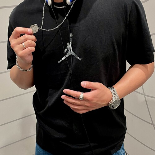 耐克AJ1水墨印花男短袖T恤